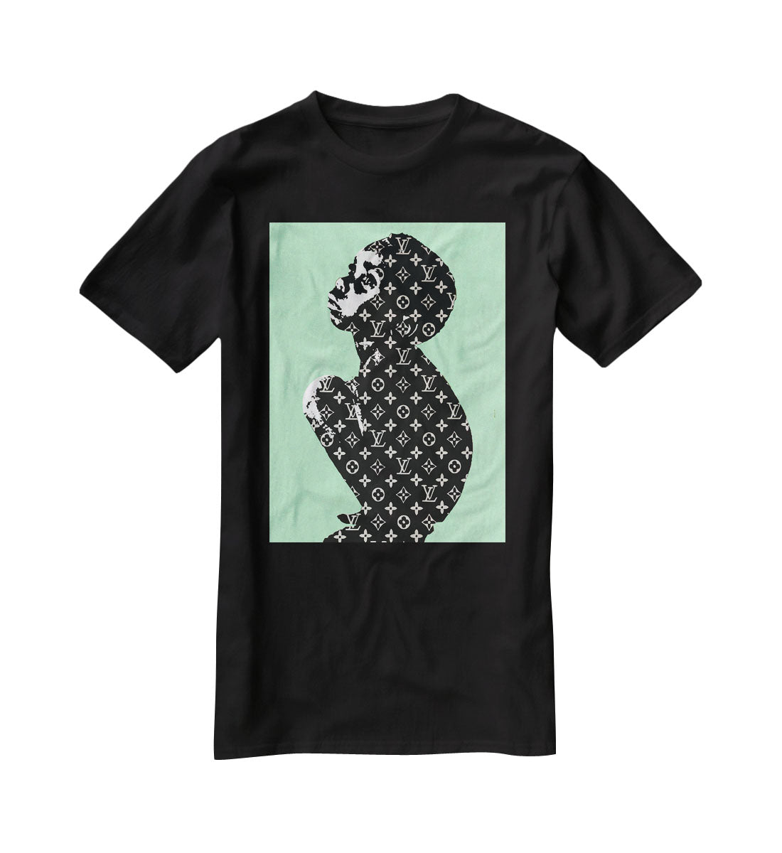 Banksy Louis Vuitton Kid Green T-Shirt - Canvas Art Rocks - 1