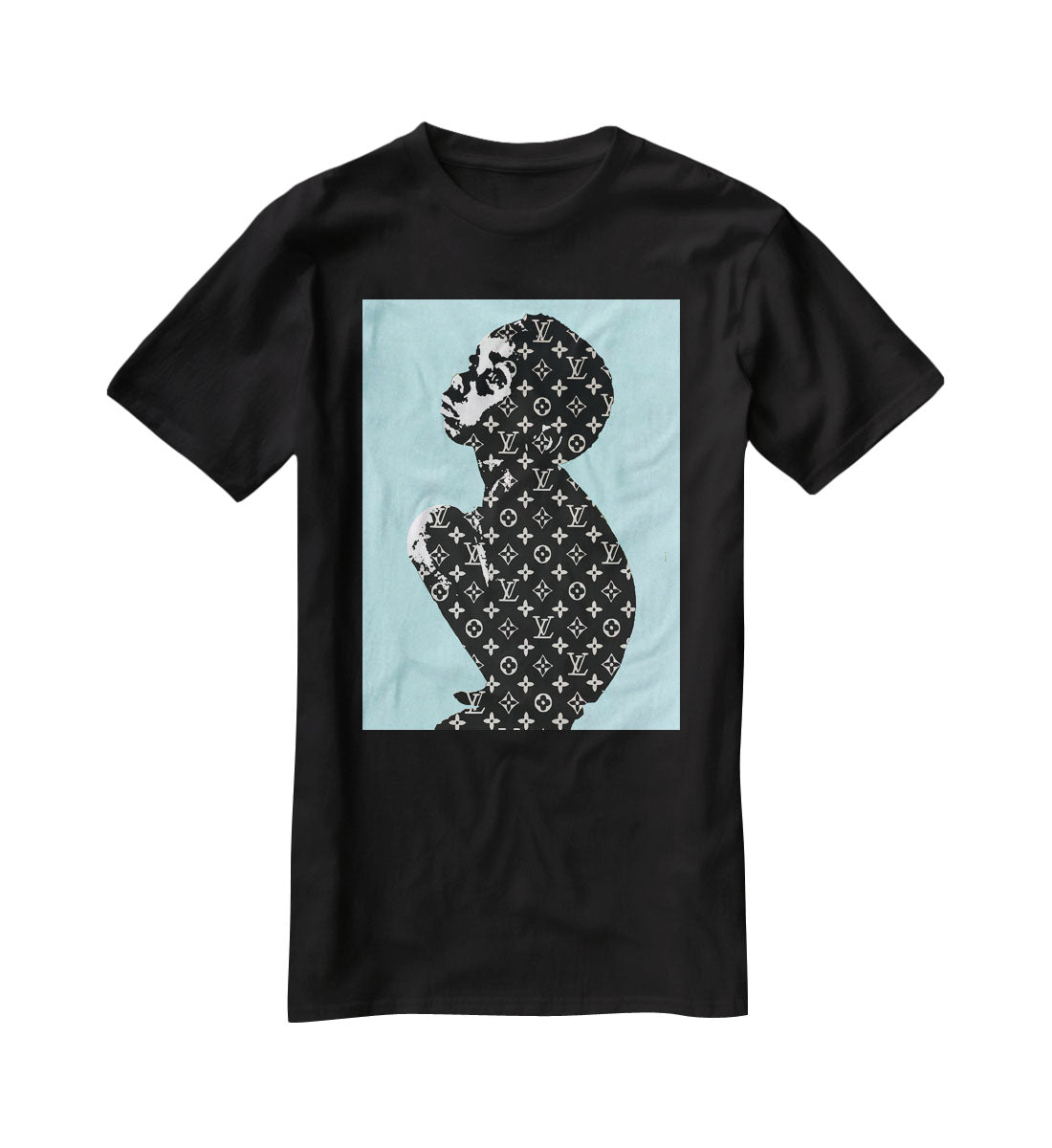 Banksy Louis Vuitton Kid Light Blue T-Shirt - Canvas Art Rocks - 1