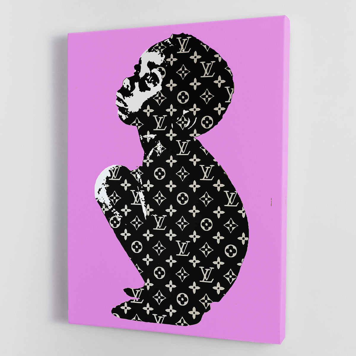 Banksy Louis Vuitton Kid Purple Canvas Print or Poster - Canvas Art Rocks - 1
