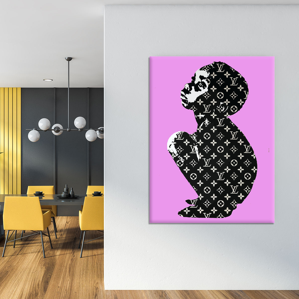 Banksy Louis Vuitton Kid Purple Canvas Print or Poster - Canvas Art Rocks - 4