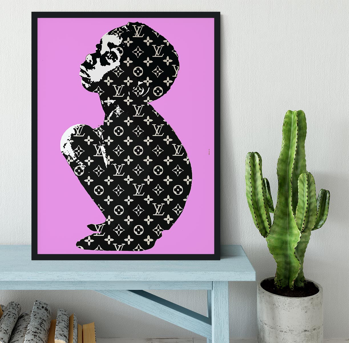 Banksy Louis Vuitton Kid Purple Framed Print - Canvas Art Rocks - 2