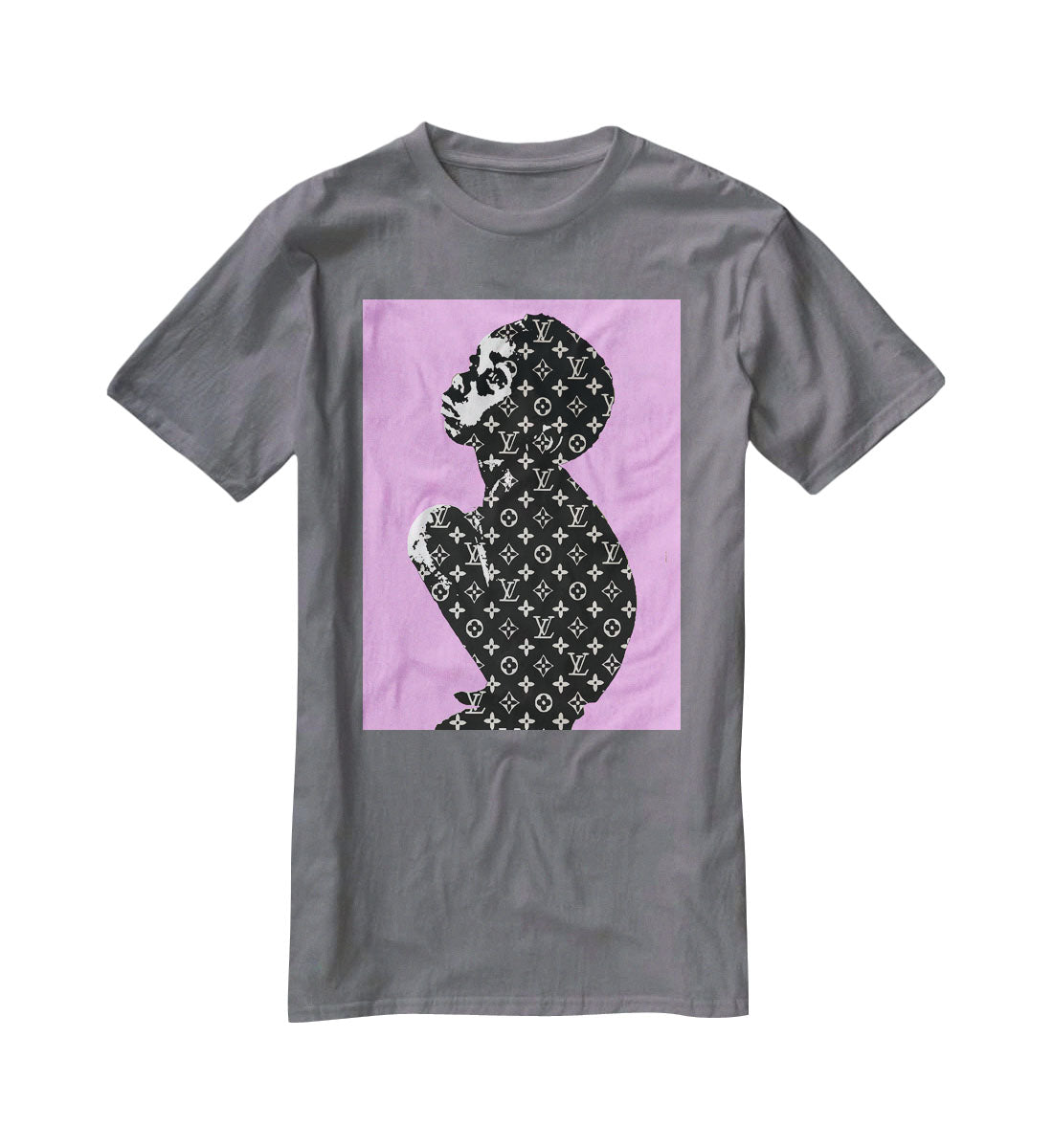 Banksy Louis Vuitton Kid Purple T-Shirt - Canvas Art Rocks - 3
