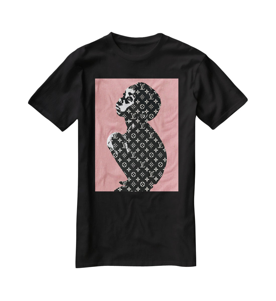 Banksy Louis Vuitton Kid Red T-Shirt - Canvas Art Rocks - 1