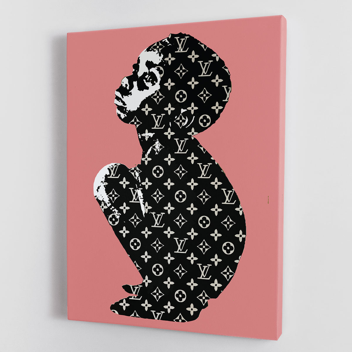 Banksy Louis Vuitton Kid Red Canvas Print or Poster - Canvas Art Rocks - 1