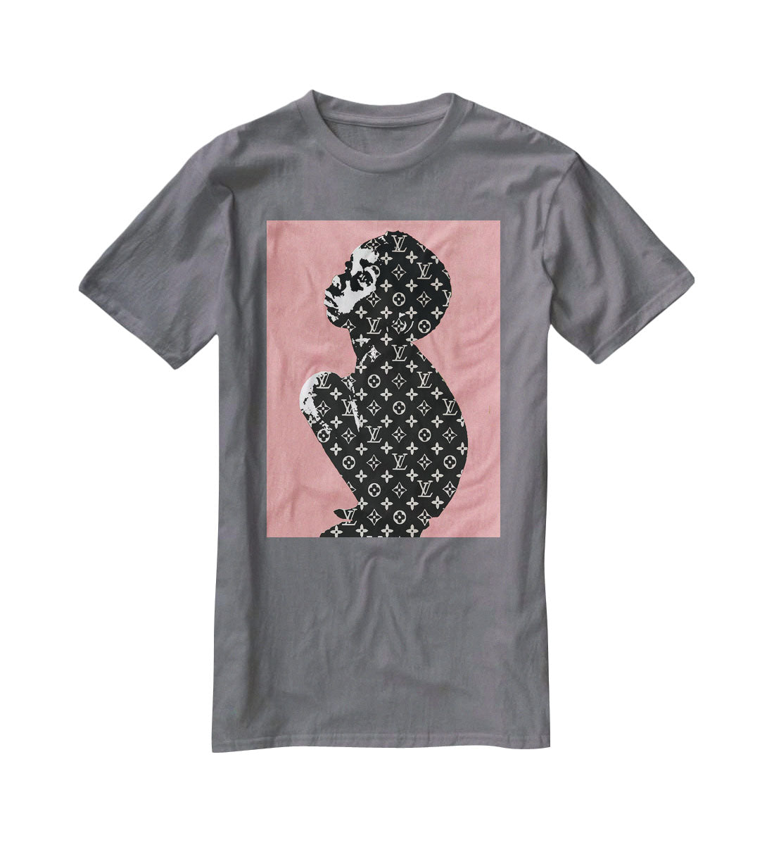 Banksy Louis Vuitton Kid Red T-Shirt - Canvas Art Rocks - 3