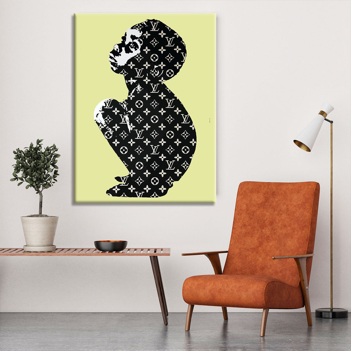 Banksy Louis Vuitton Kid Yellow Canvas Print or Poster - Canvas Art Rocks - 6