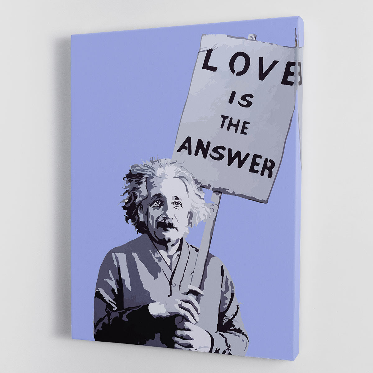 Banksy Love Is The Answer Blue Canvas Print or Poster - Canvas Art Rocks - 1