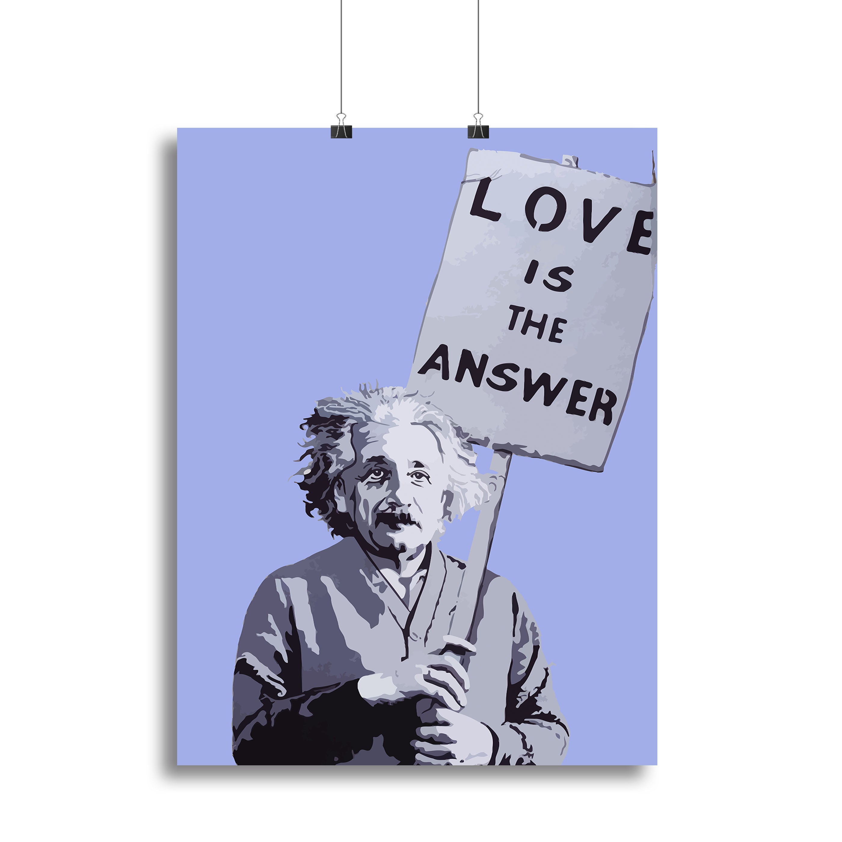 Banksy Love Is The Answer Blue Canvas Print or Poster - Canvas Art Rocks - 2
