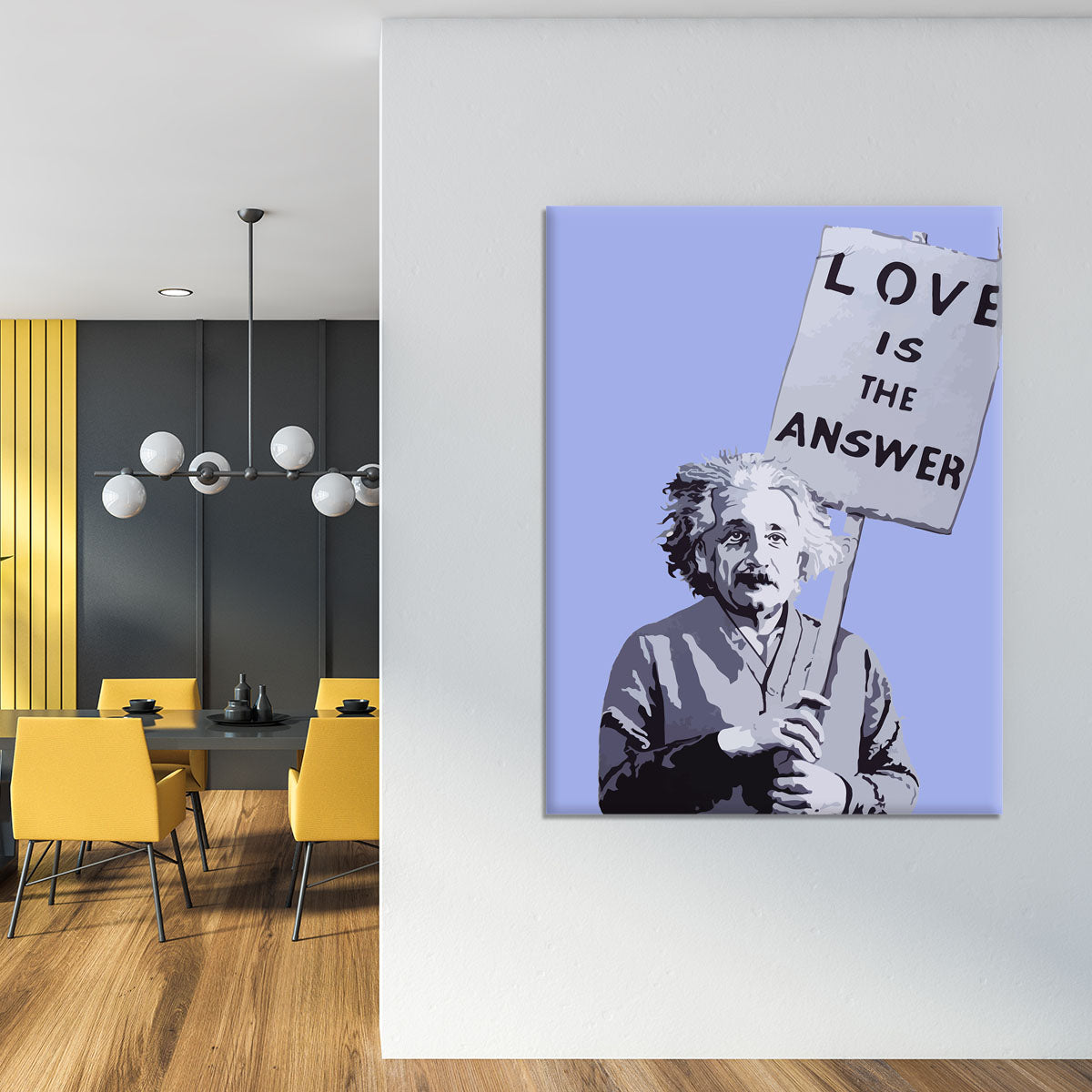 Banksy Love Is The Answer Blue Canvas Print or Poster - Canvas Art Rocks - 4