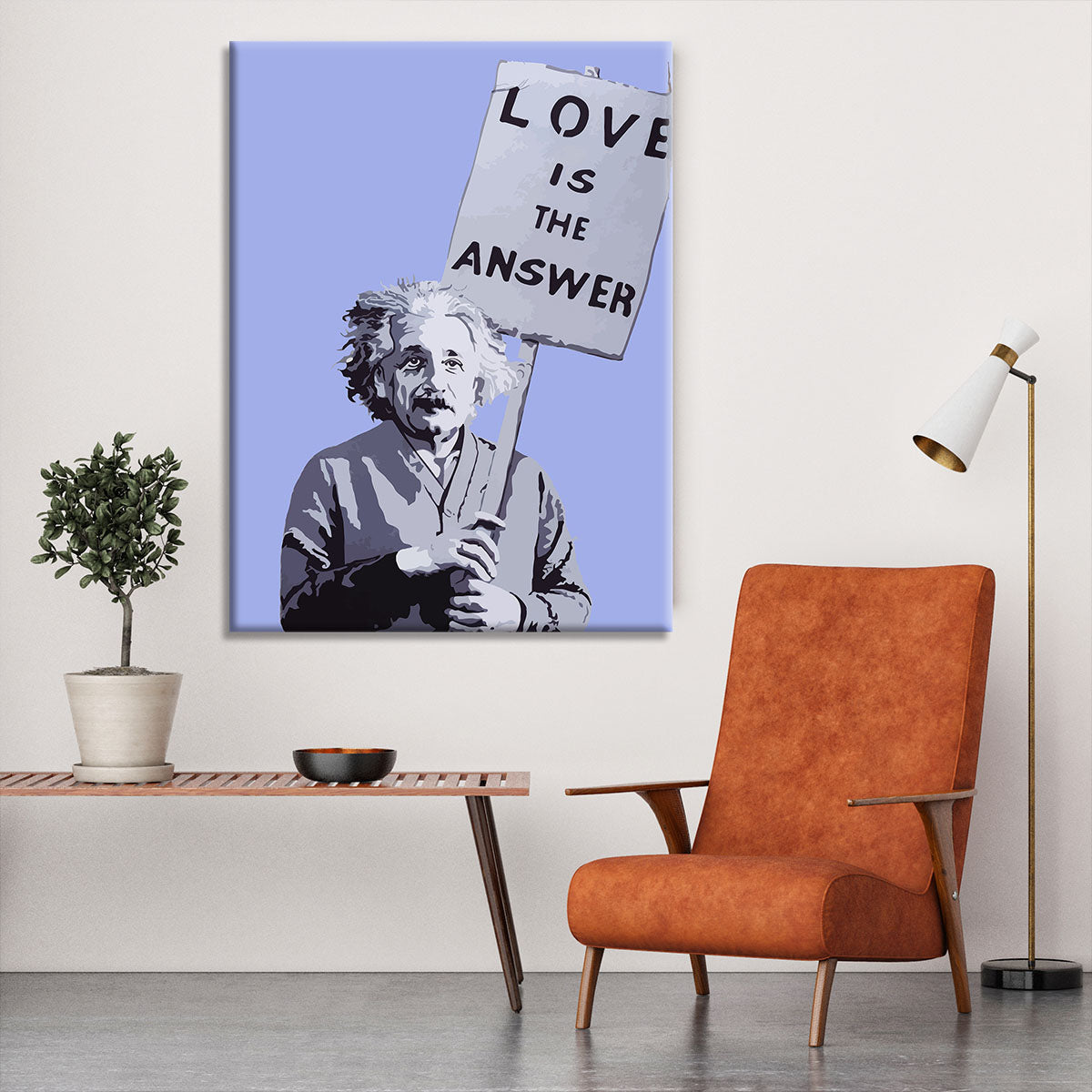 Banksy Love Is The Answer Blue Canvas Print or Poster - Canvas Art Rocks - 6