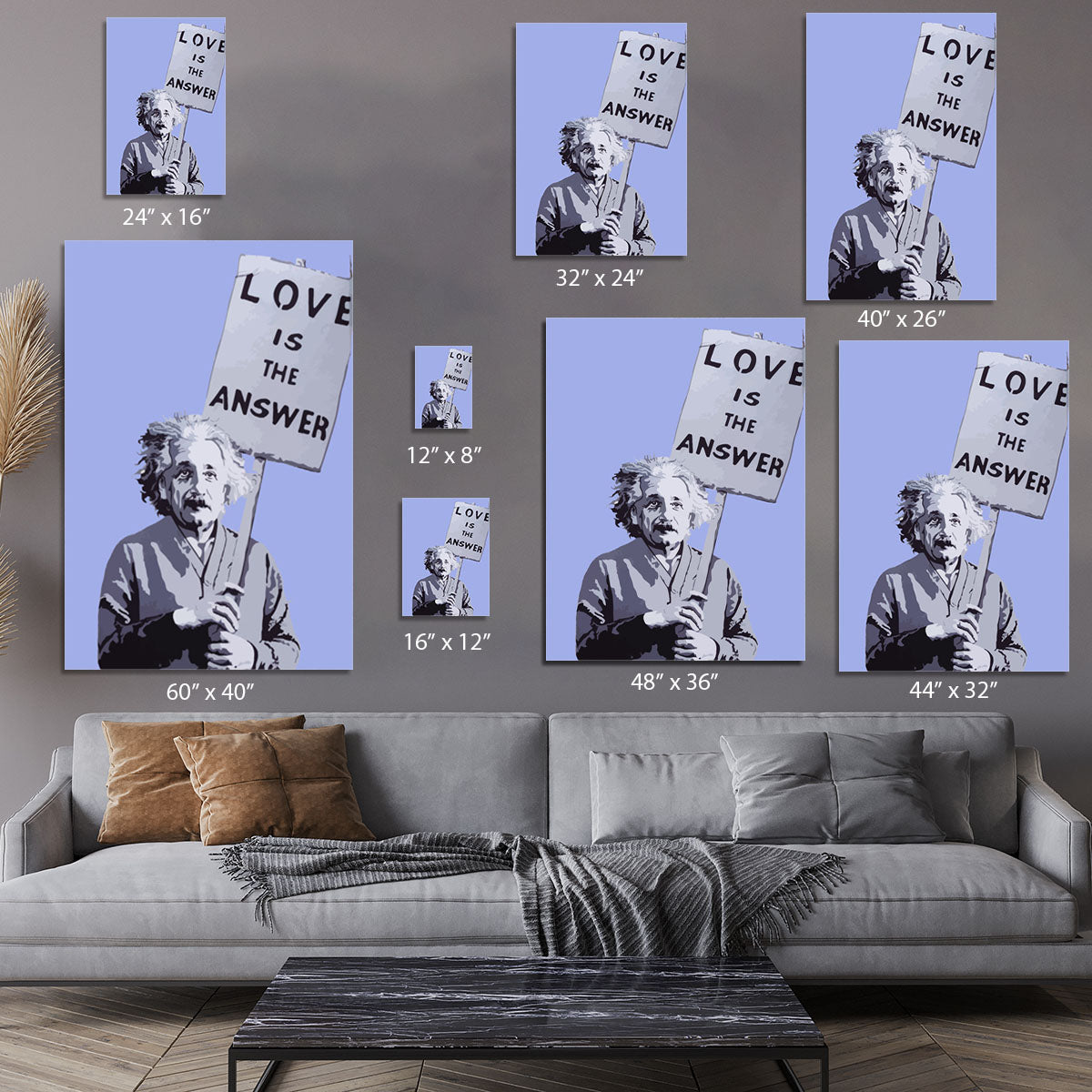 Banksy Love Is The Answer Blue Canvas Print or Poster - Canvas Art Rocks - 7