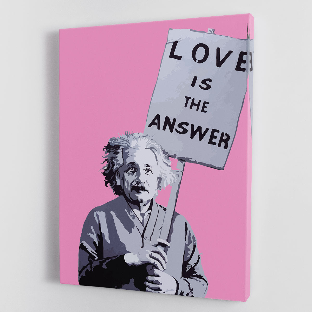 Banksy Love Is The Answer Pink Canvas Print or Poster - Canvas Art Rocks - 1