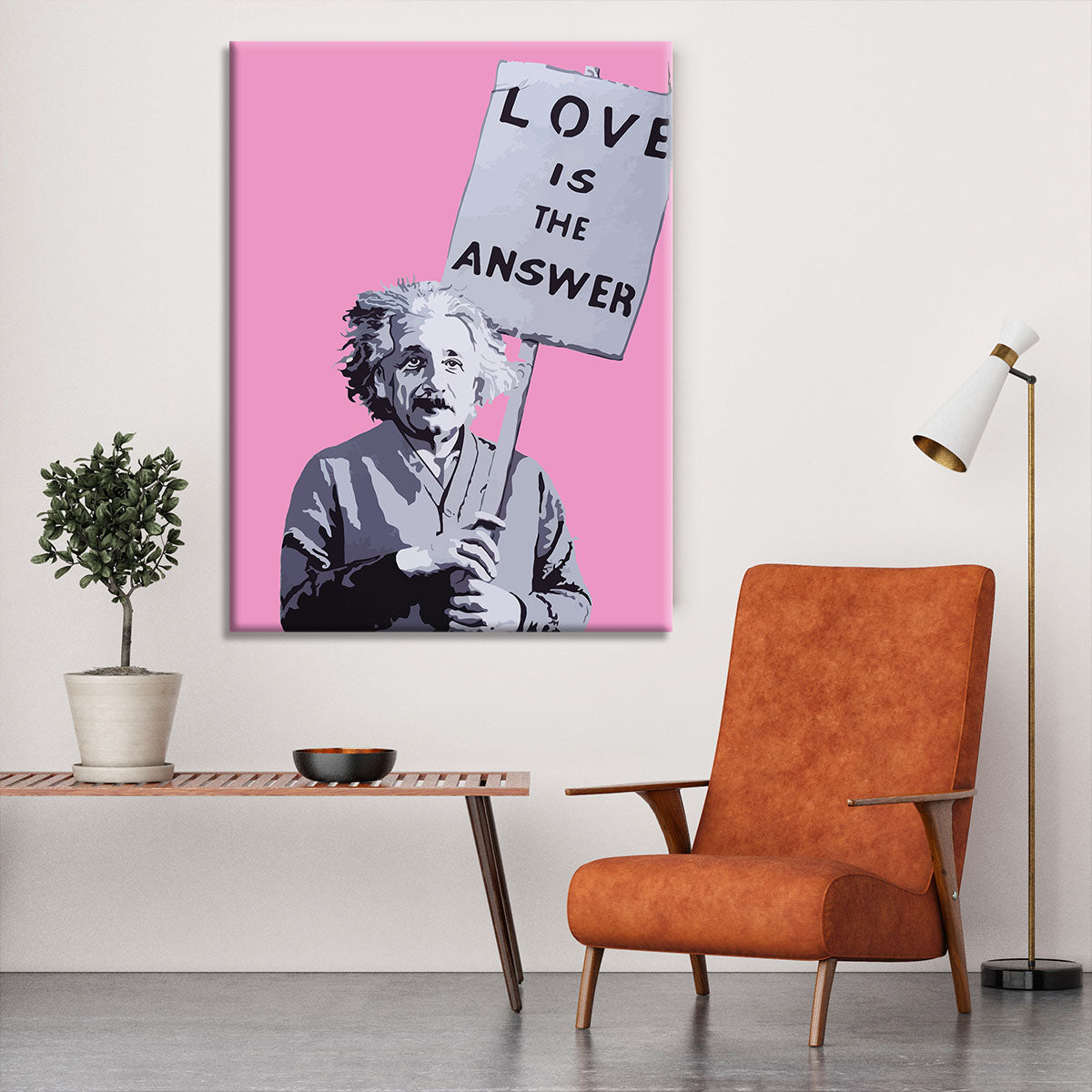 Banksy Love Is The Answer Pink Canvas Print or Poster - Canvas Art Rocks - 6