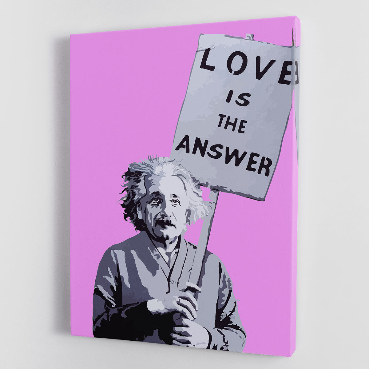 Banksy Love Is The Answer Purple Canvas Print or Poster - Canvas Art Rocks - 1