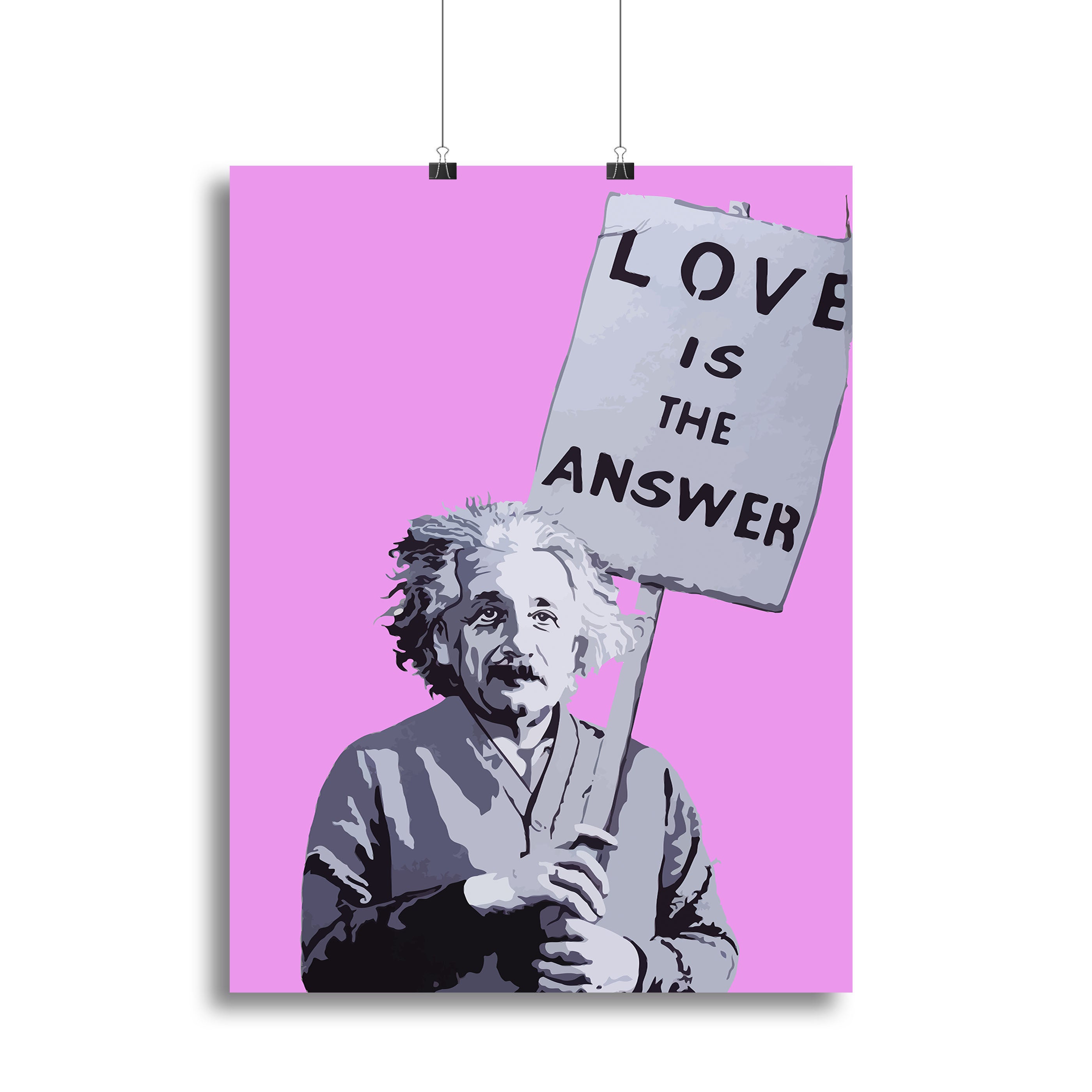 Banksy Love Is The Answer Purple Canvas Print or Poster - Canvas Art Rocks - 2