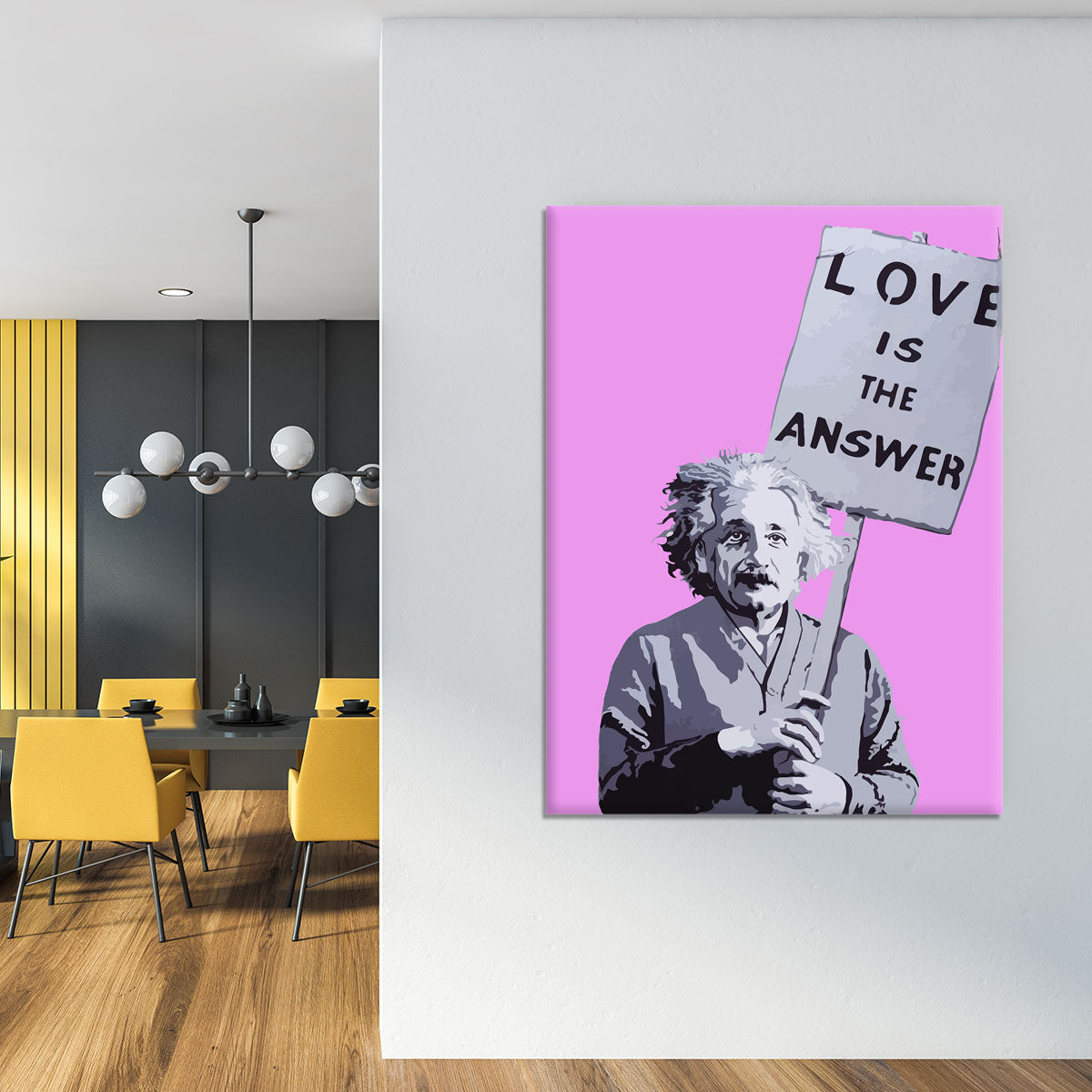 Banksy Love Is The Answer Purple Canvas Print or Poster - Canvas Art Rocks - 4
