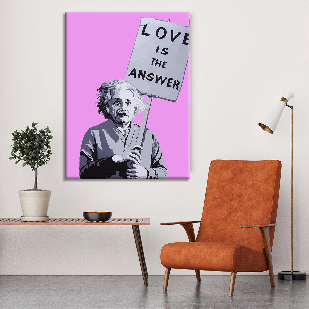 Banksy Love Is The Answer Purple Canvas Print or Poster - Canvas Art Rocks - 6