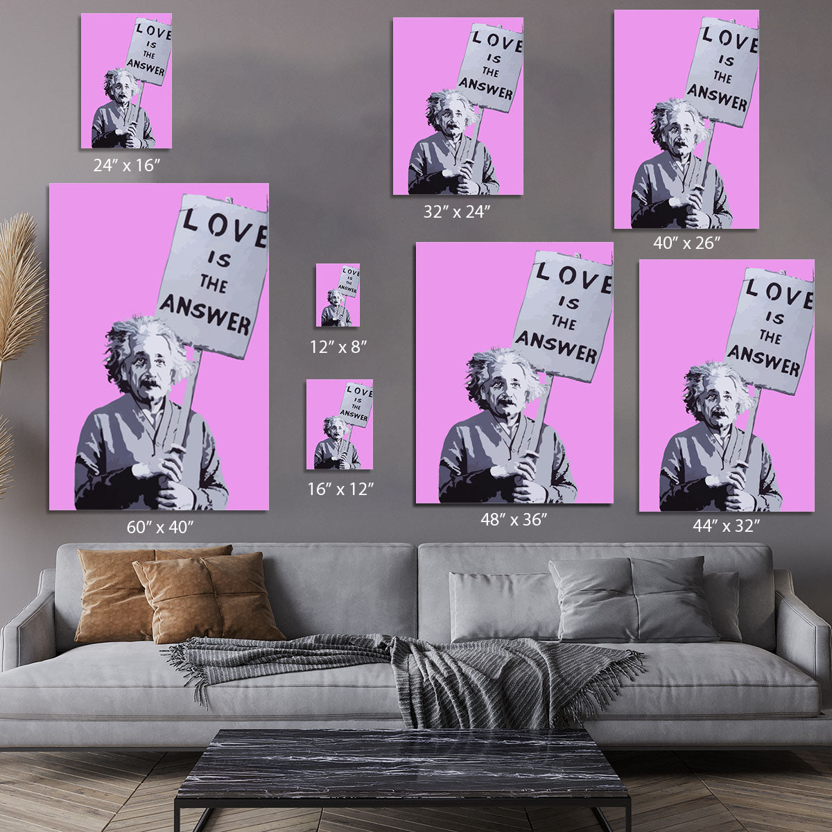 Banksy Love Is The Answer Purple Canvas Print or Poster - Canvas Art Rocks - 7