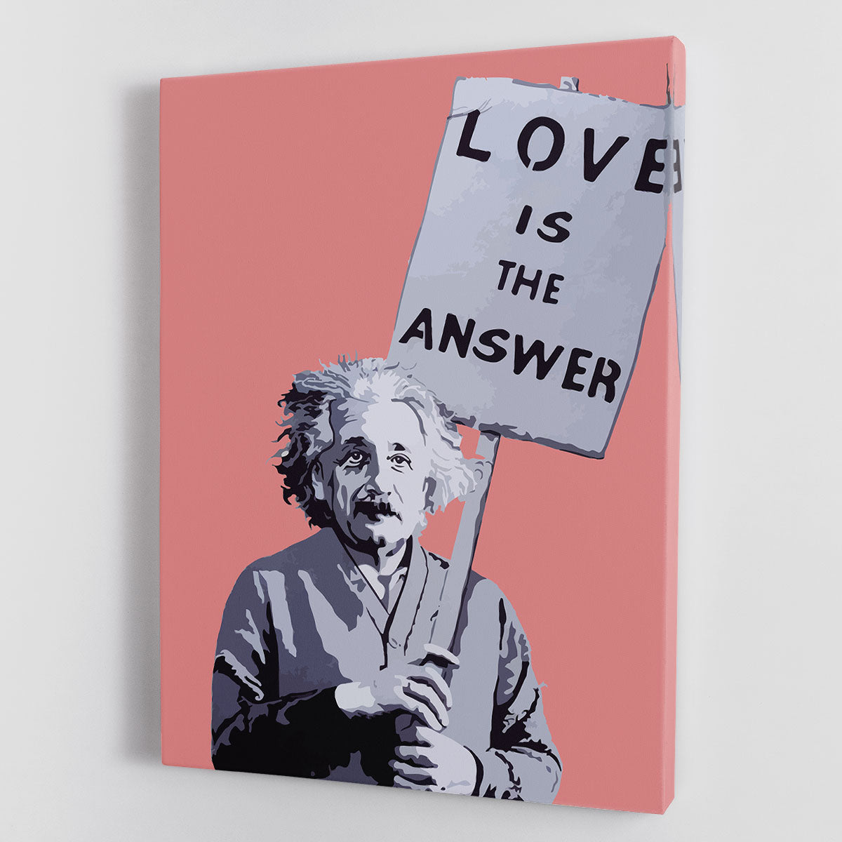 Banksy Love Is The Answer Red Canvas Print or Poster - Canvas Art Rocks - 1