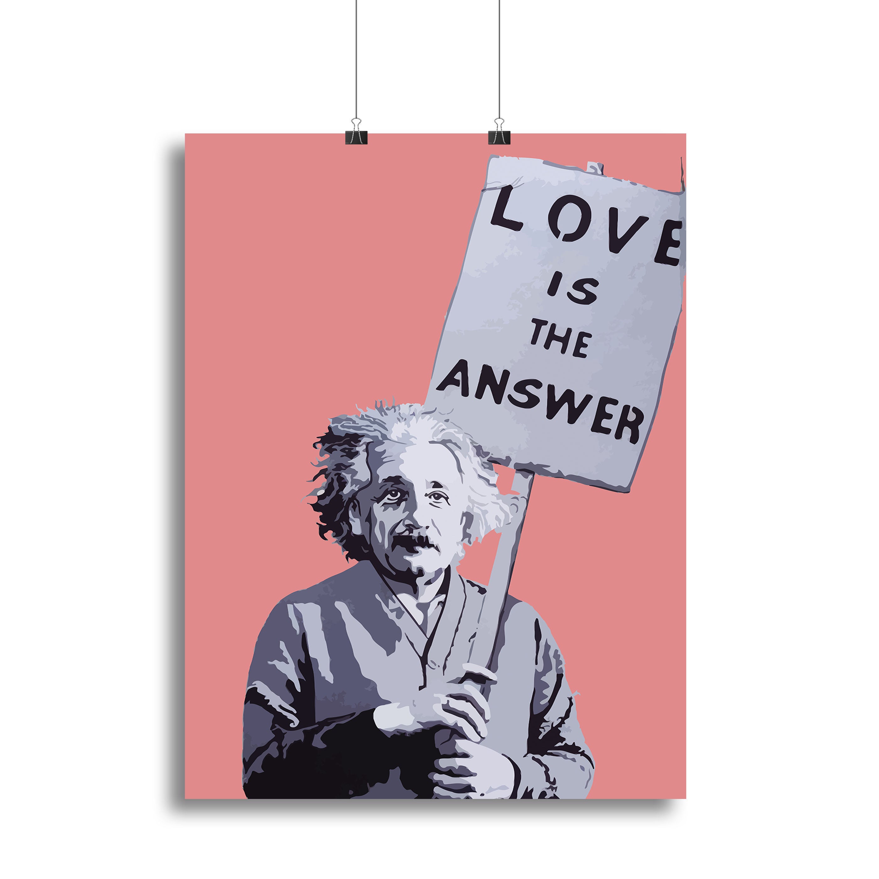 Banksy Love Is The Answer Red Canvas Print or Poster - Canvas Art Rocks - 2