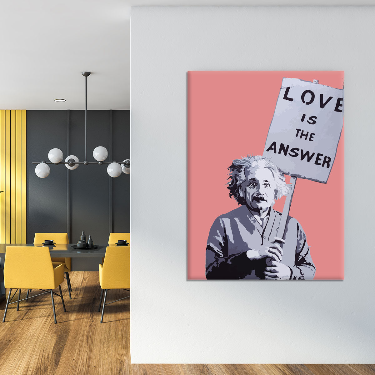 Banksy Love Is The Answer Red Canvas Print or Poster - Canvas Art Rocks - 4