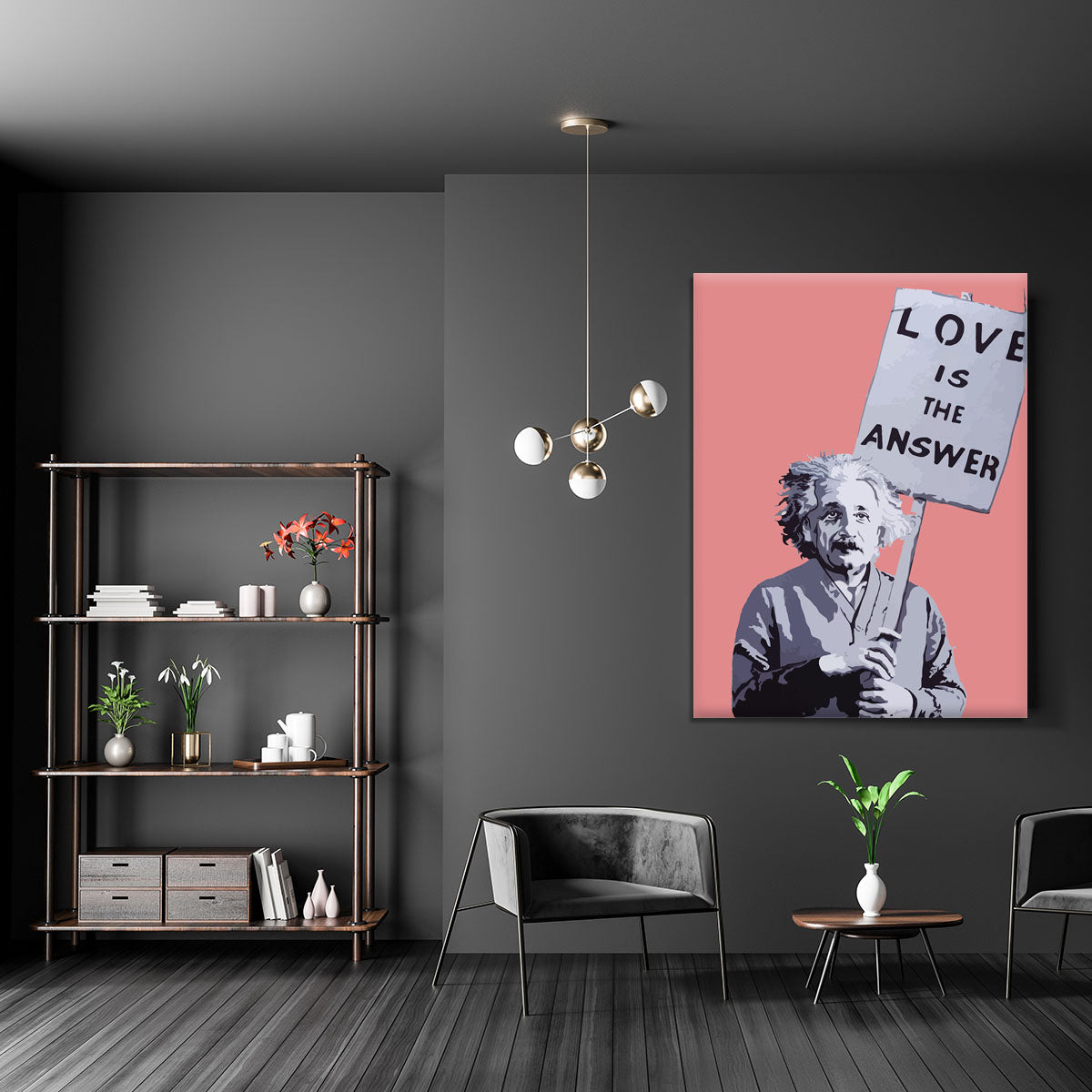Banksy Love Is The Answer Red Canvas Print or Poster - Canvas Art Rocks - 5