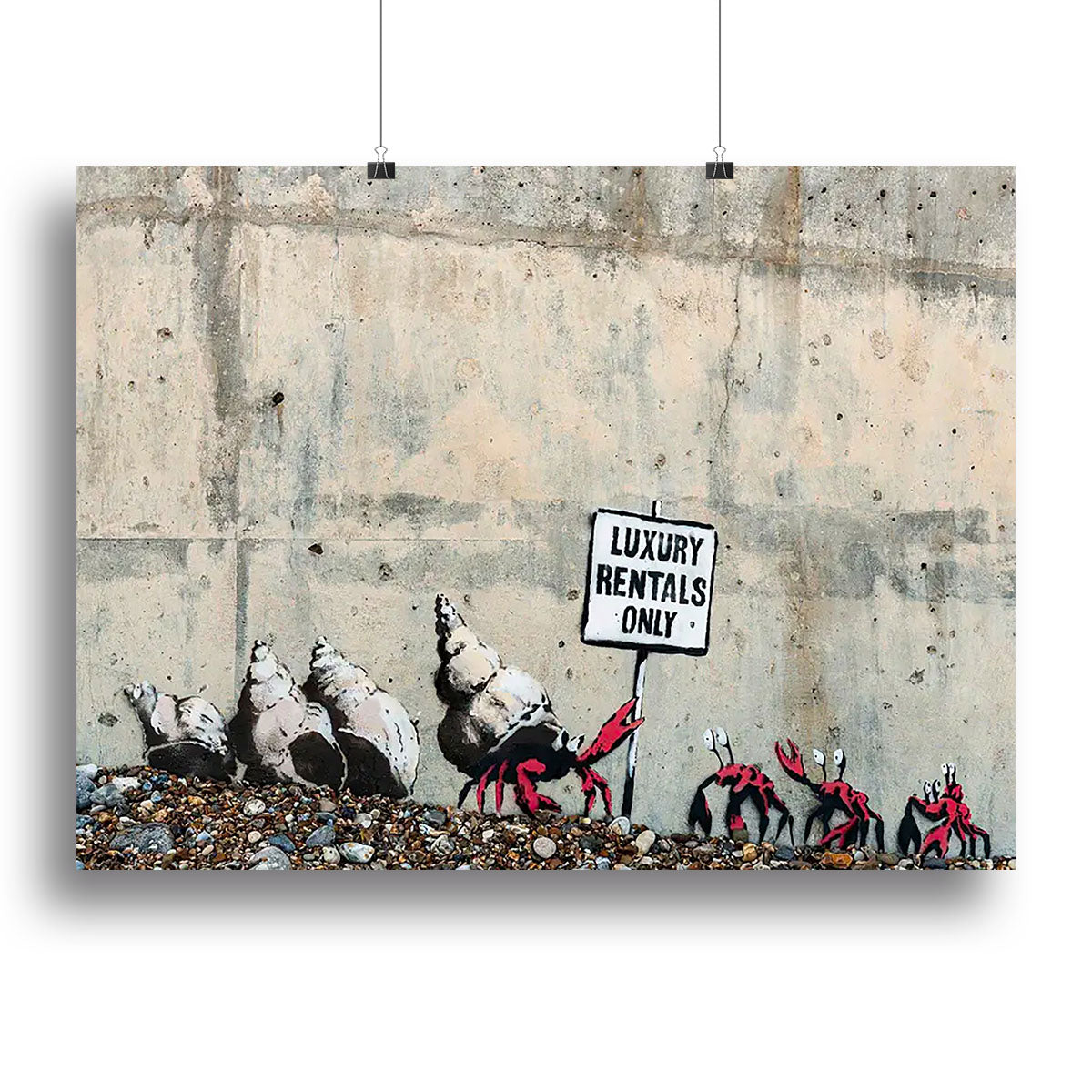 Banksy Luxury Rentals Only Canvas Print or Poster - Canvas Art Rocks - 2