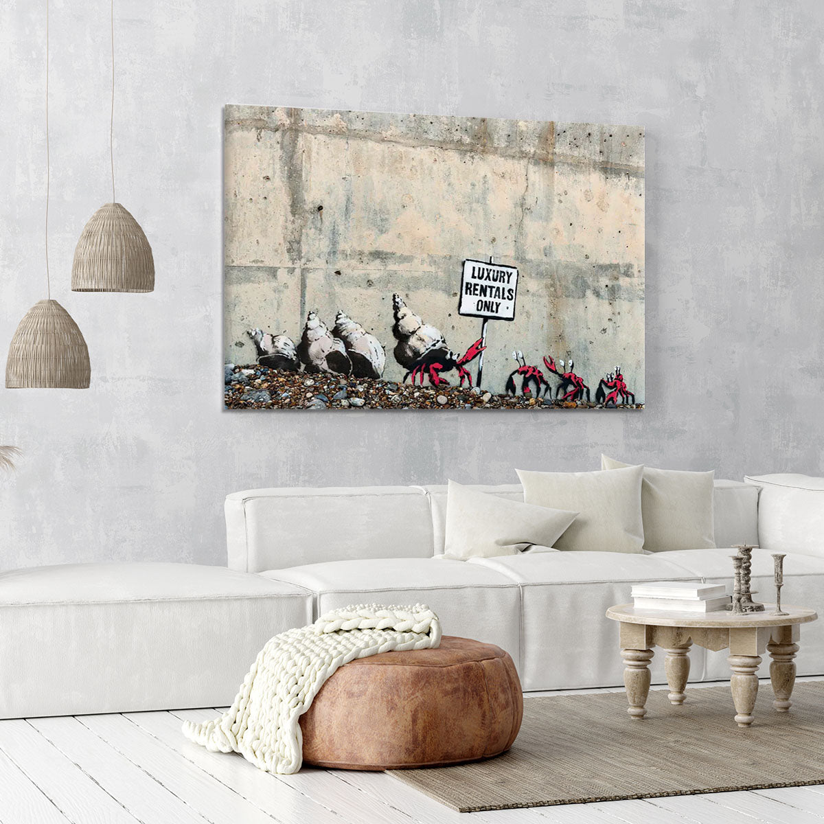Banksy Luxury Rentals Only Canvas Print or Poster - Canvas Art Rocks - 6