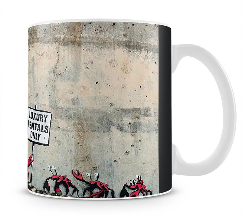 Banksy Luxury Rentals Only Mug - Canvas Art Rocks - 1