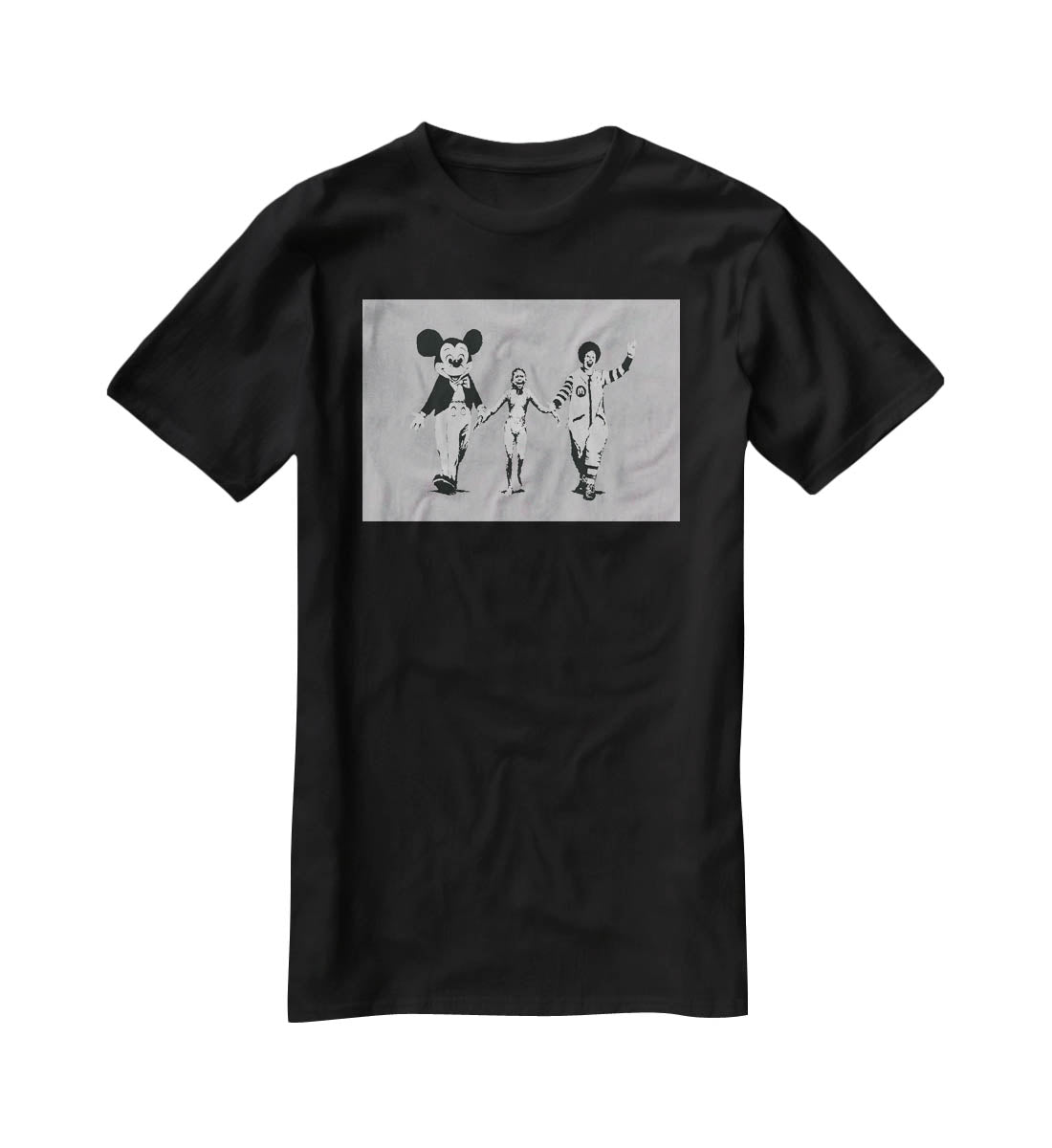 Banksy Mickey And Ronald T-Shirt - Canvas Art Rocks - 1