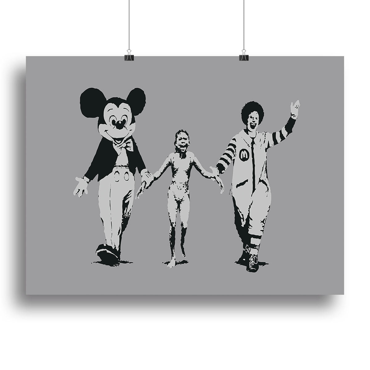 Banksy Mickey And Ronald Canvas Print or Poster - Canvas Art Rocks - 2