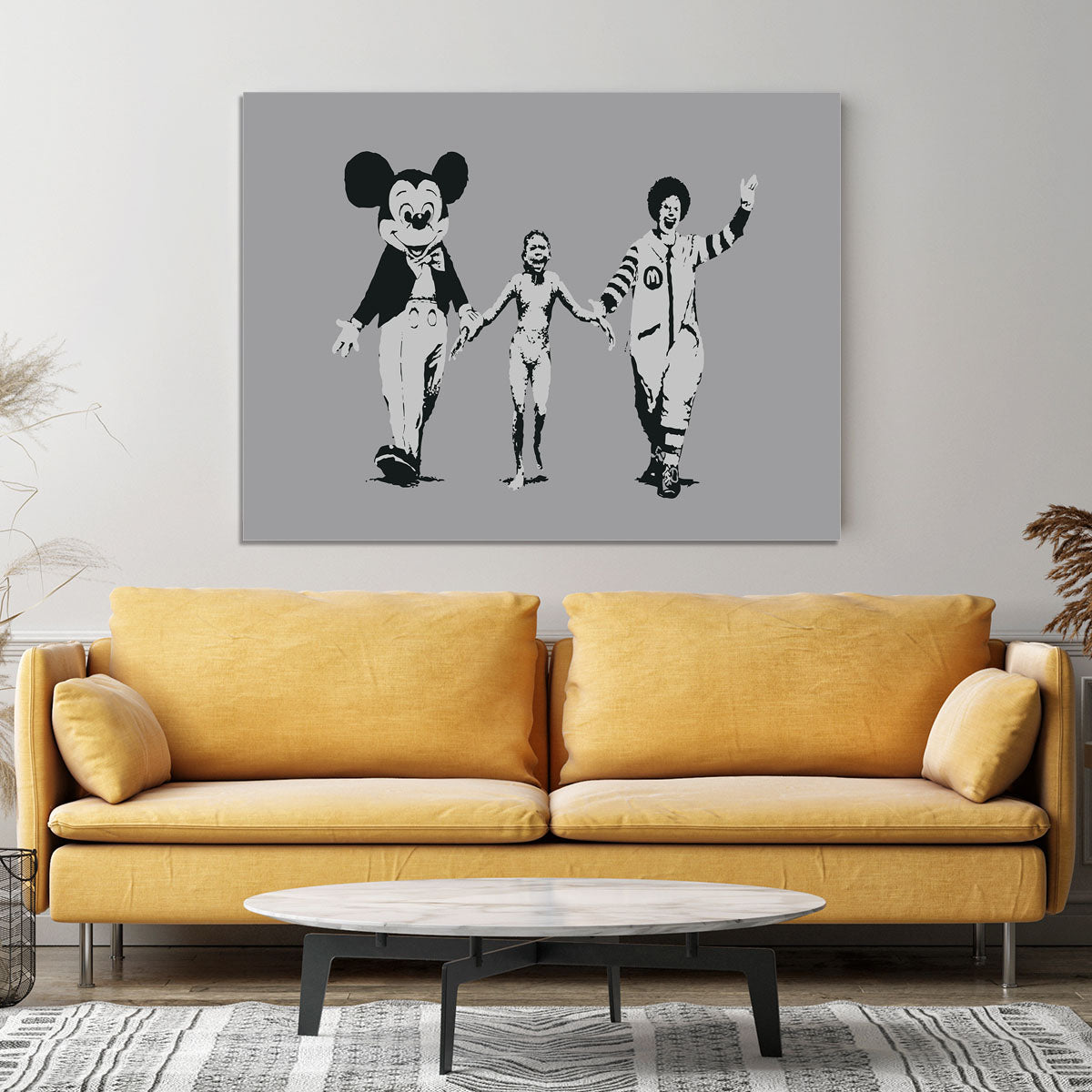 Banksy Mickey And Ronald Canvas Print or Poster - Canvas Art Rocks - 4