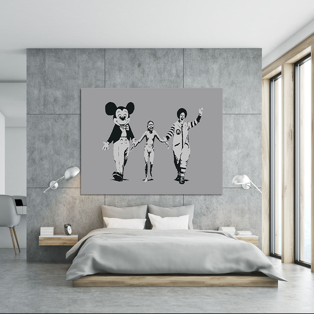 Banksy Mickey And Ronald Canvas Print or Poster - Canvas Art Rocks - 5