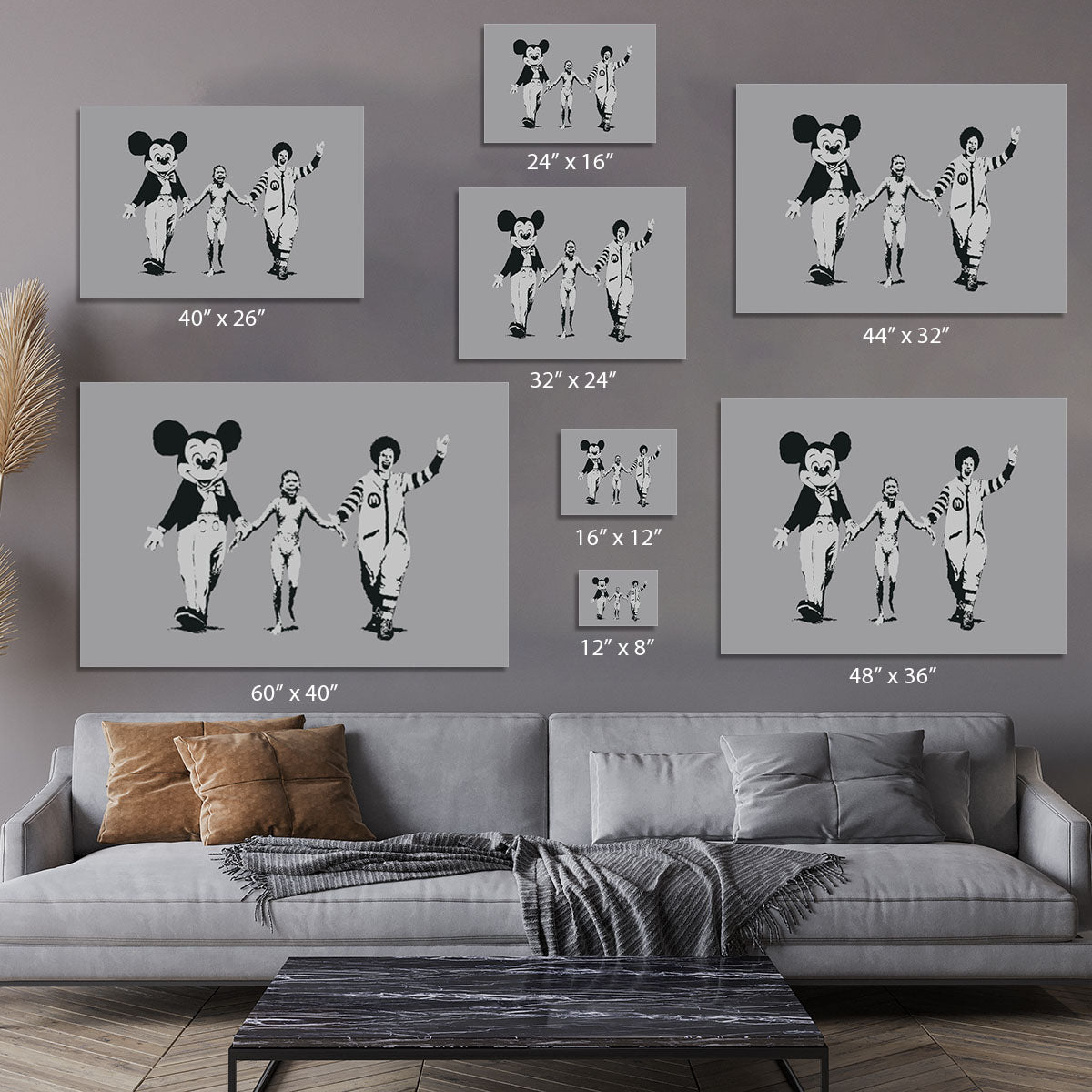 Banksy Mickey And Ronald Canvas Print or Poster - Canvas Art Rocks - 7