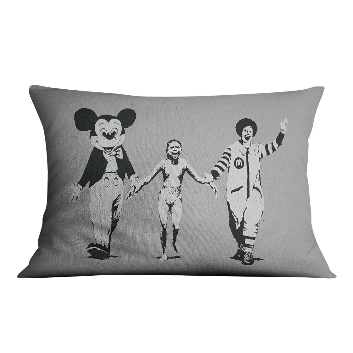 Banksy Mickey And Ronald Cushion