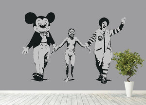 Banksy Mickey And Ronald Wall Mural Wallpaper - Canvas Art Rocks - 4