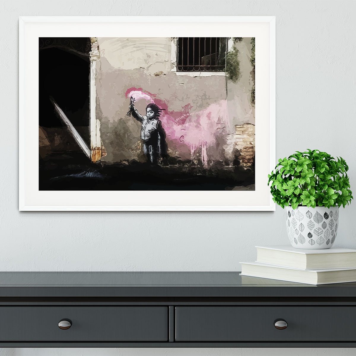 Banksy Migrant Child Venice Framed Print - Canvas Art Rocks - 5