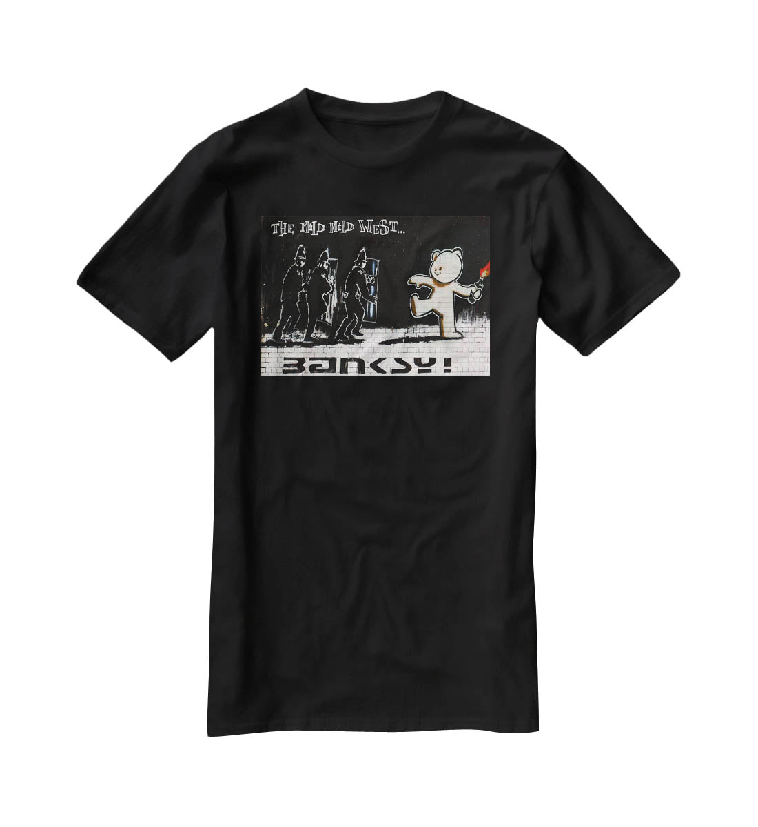 Banksy Mild Mild West T-Shirt - Canvas Art Rocks - 1
