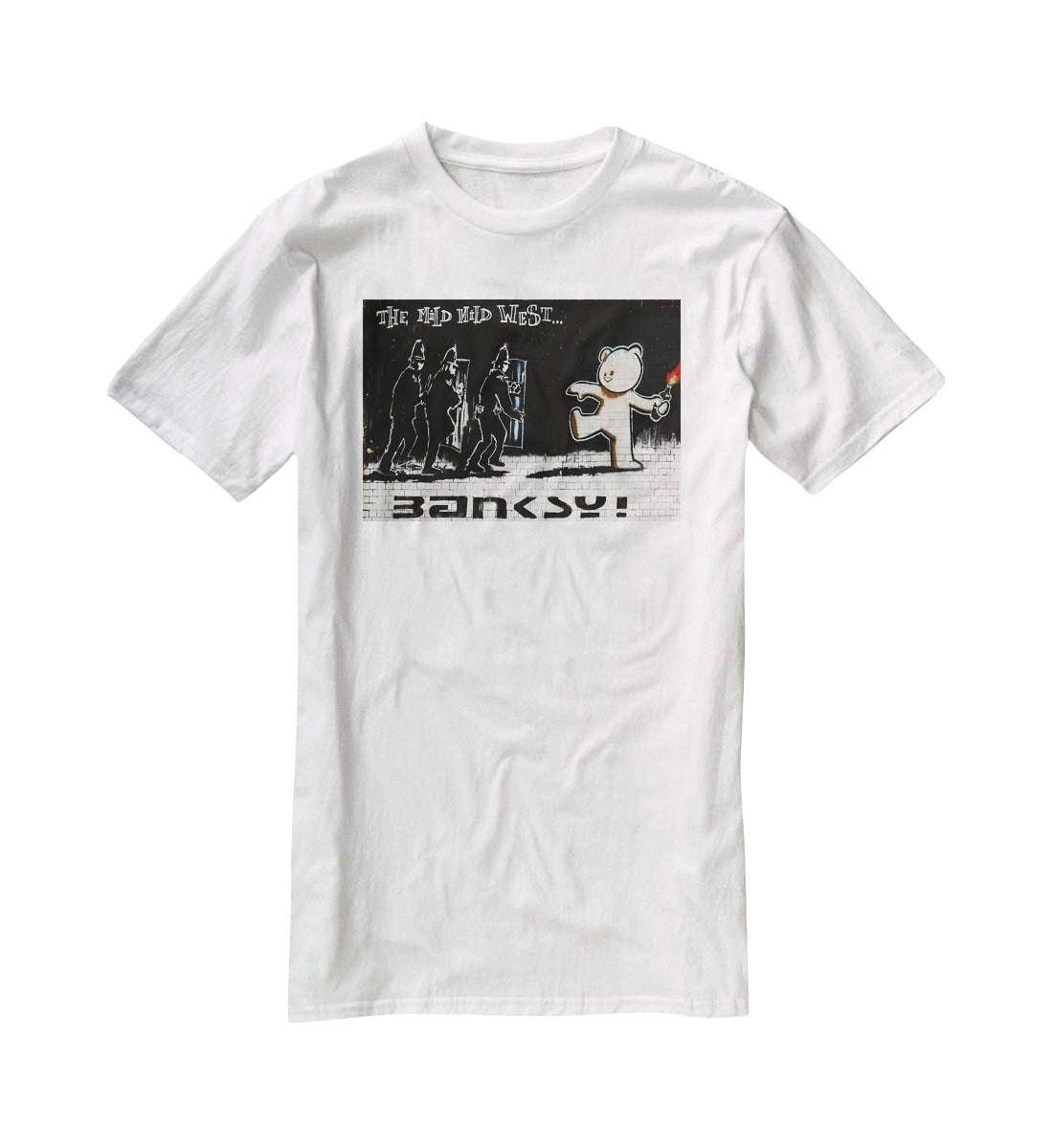 Banksy Mild Mild West T-Shirt - Canvas Art Rocks - 5