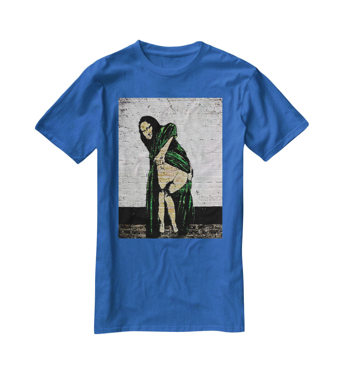 Banksy Mona Lisa Showing Her Backside T-Shirt - Canvas Art Rocks - 2