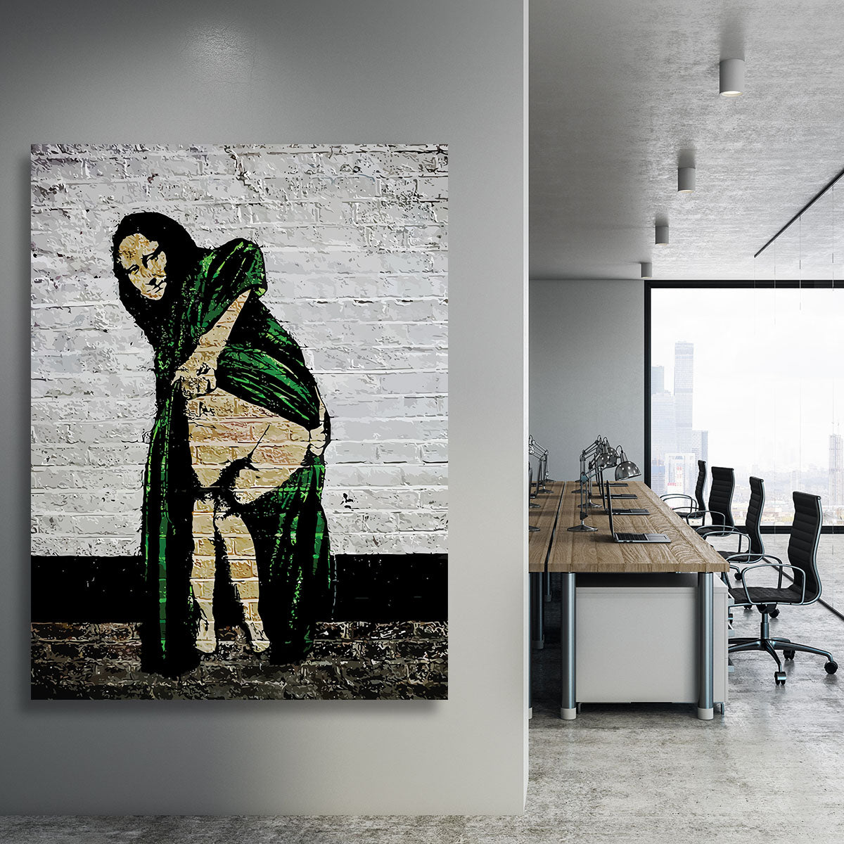 Banksy Mona Lisa Showing Her Backside Canvas Print or Poster - Canvas Art Rocks - 3