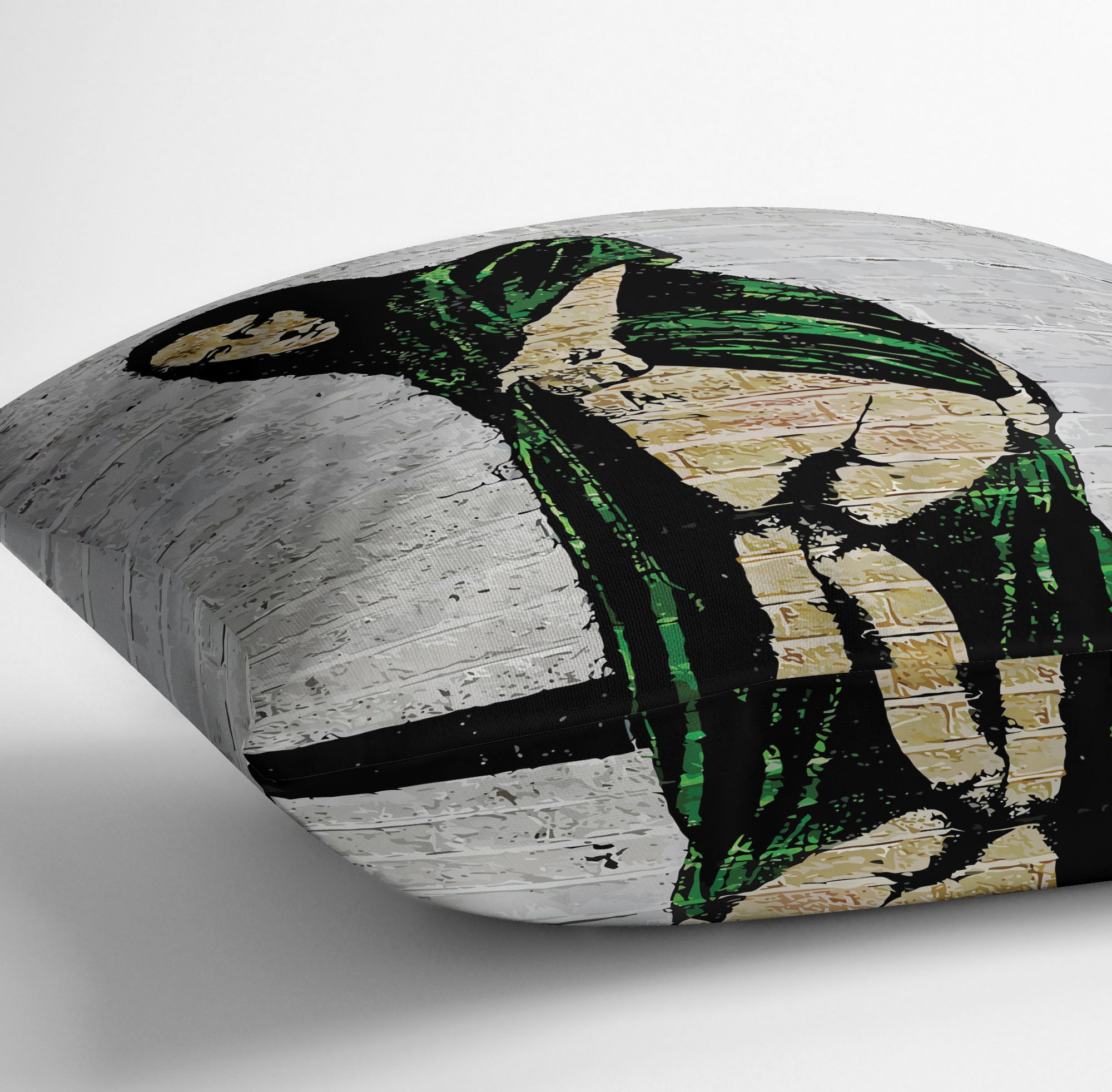 Banksy Mona Lisa Showing Her Backside Cushion - Canvas Art Rocks - 3