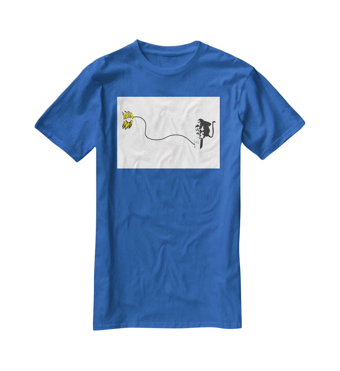 Banksy Monkey Banana Bomb T-Shirt - Canvas Art Rocks - 2