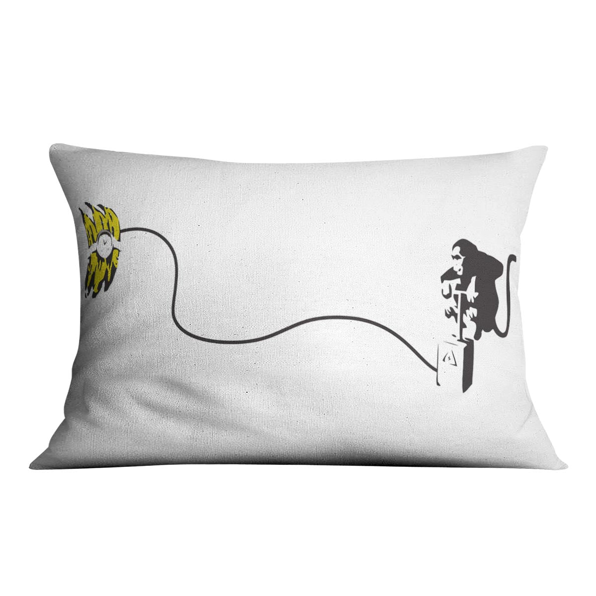 Banksy Monkey Banana Bomb Cushion