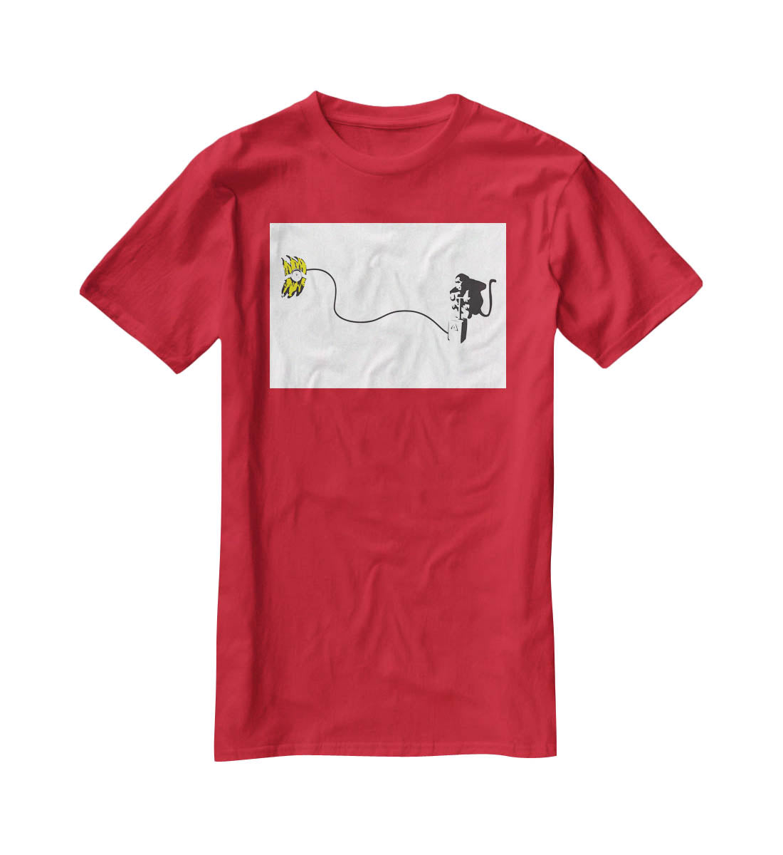Banksy Monkey Banana Bomb T-Shirt - Canvas Art Rocks - 4