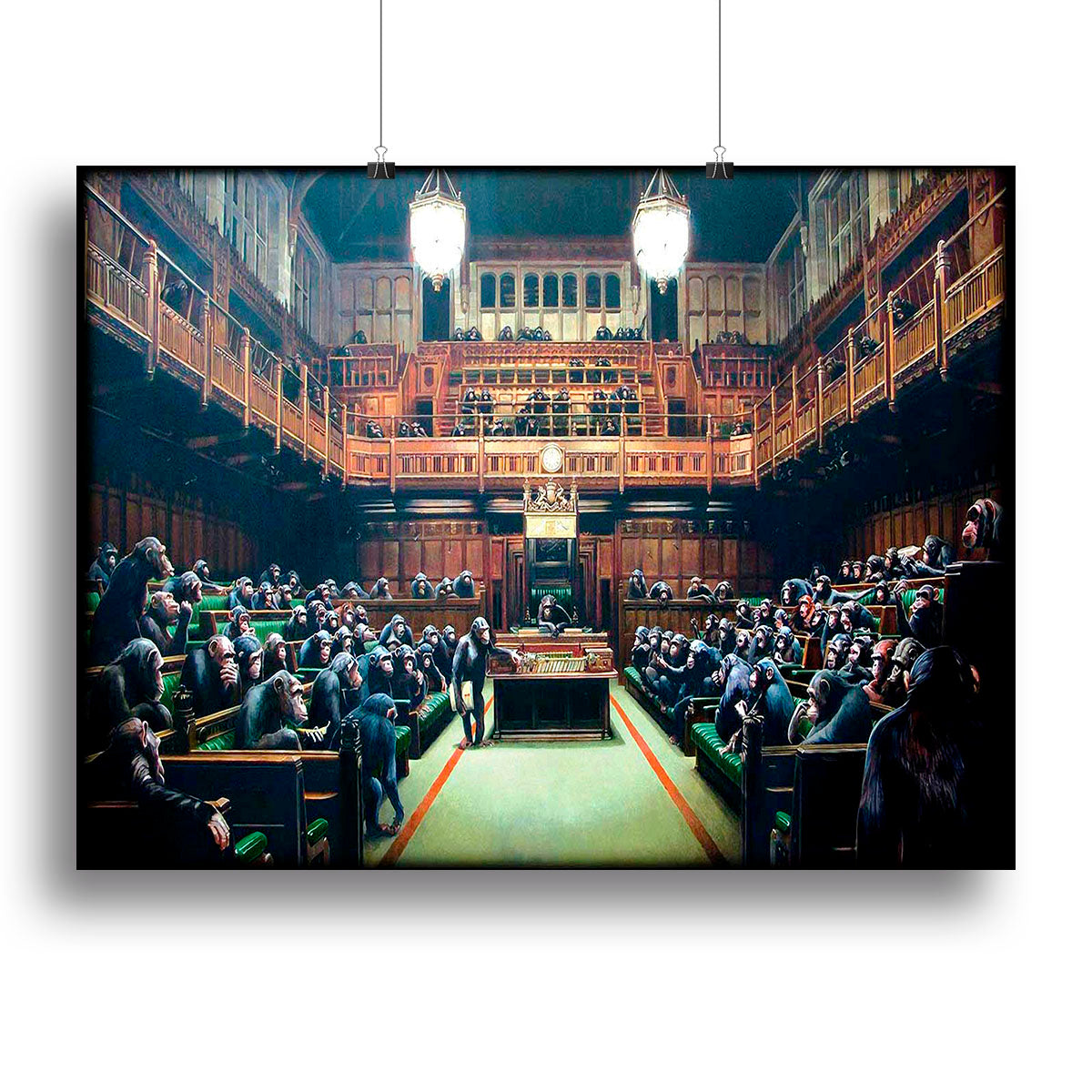 Banksy Monkey Parliament Canvas Print or Poster - Canvas Art Rocks - 2