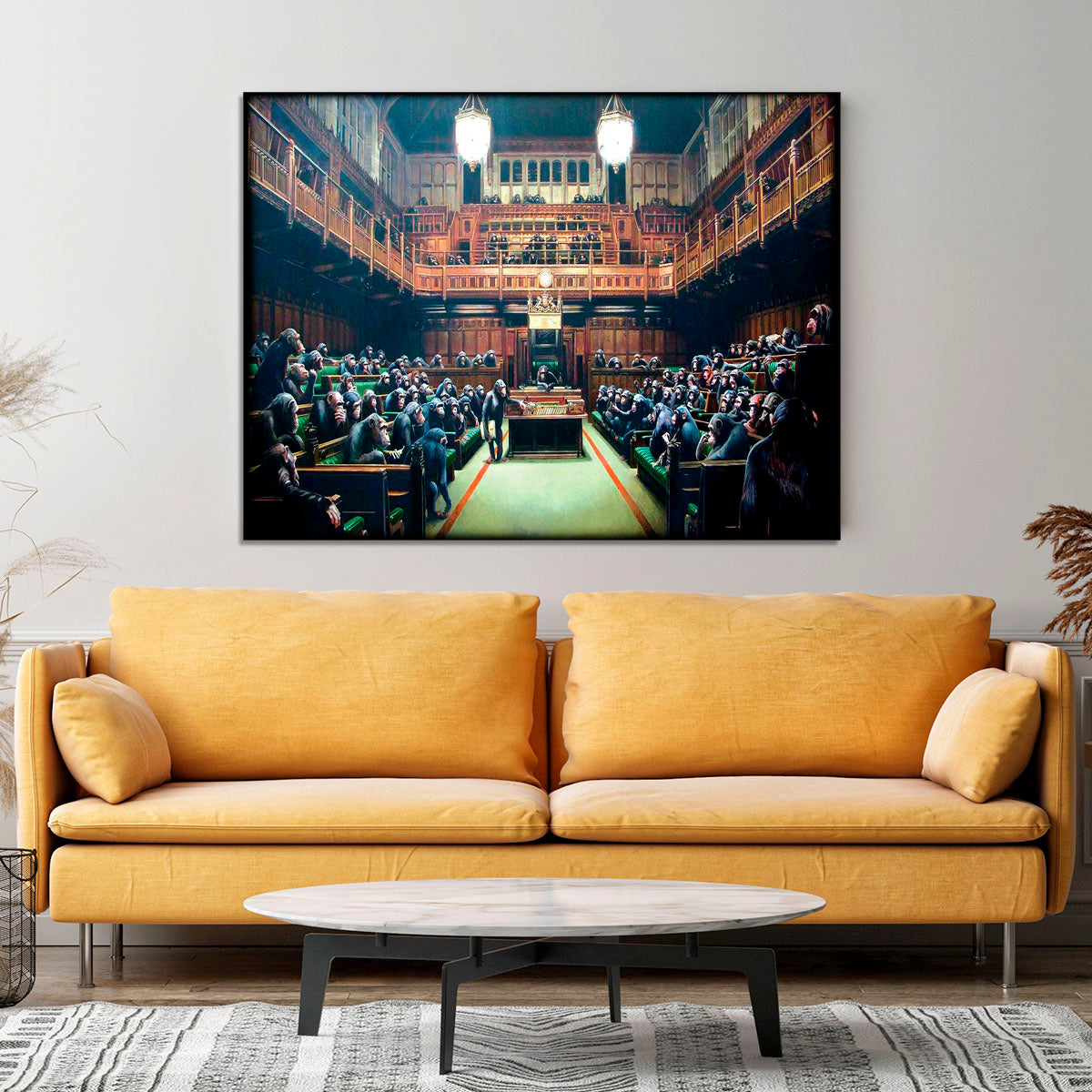 Banksy Monkey Parliament Canvas Print or Poster - Canvas Art Rocks - 4