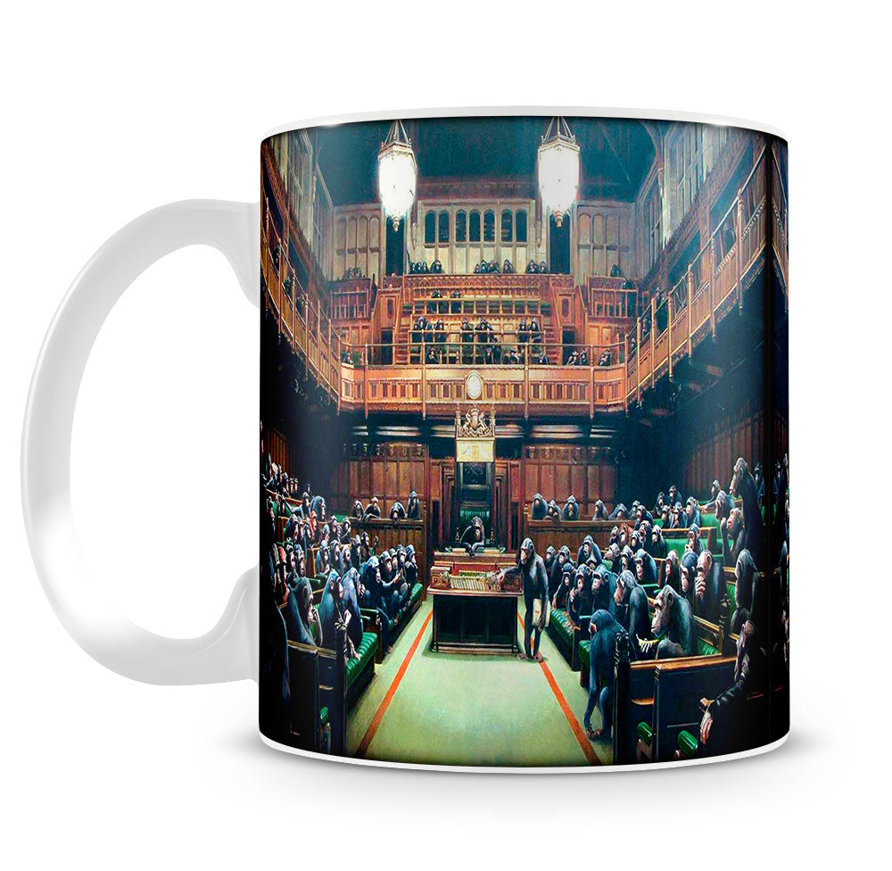 Banksy Monkey Parliament Mug - Canvas Art Rocks