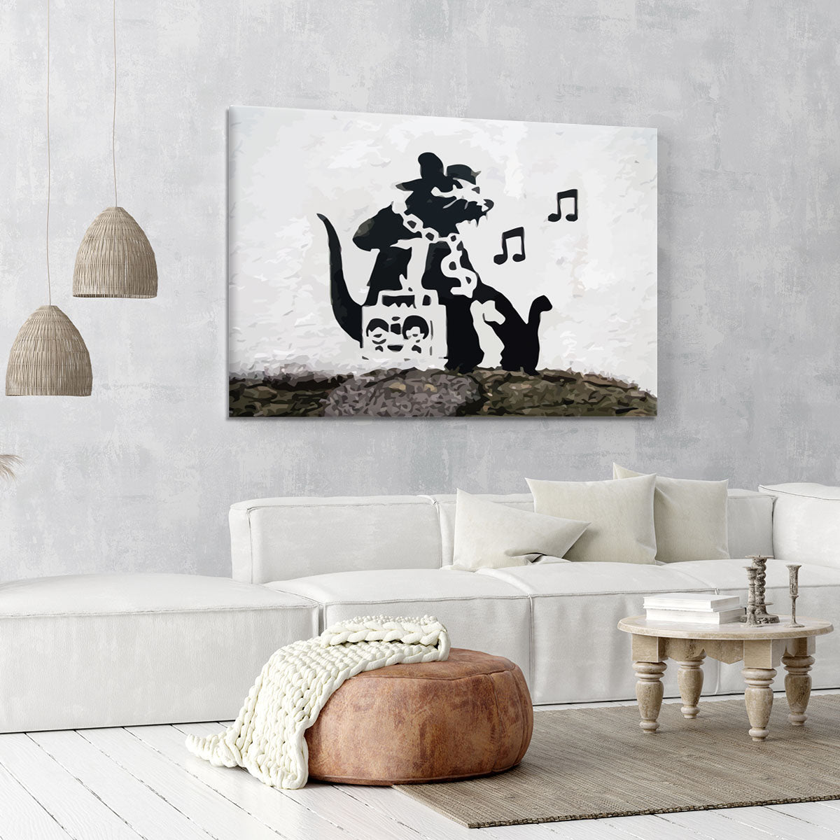Banksy Music Rat Canvas Print or Poster - Canvas Art Rocks - 6