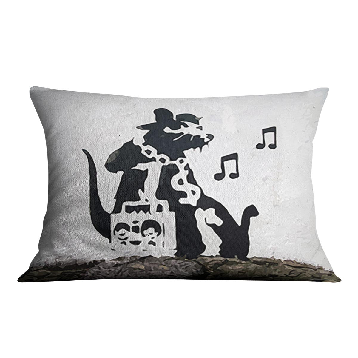 Banksy Music Rat Cushion